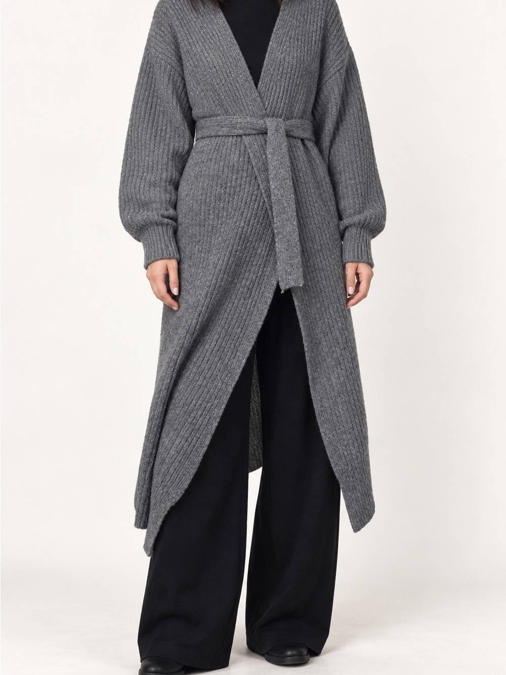 American Apparel Gray Fisherman Sweater Robe – Size M/L